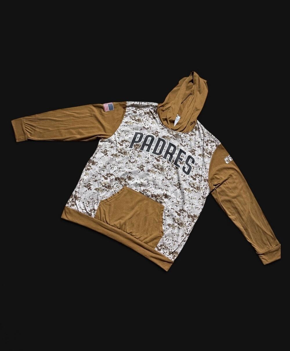 San Diego Padres Military Appreciation Camo Hoodie Adult XL SGA Giveaway MLB